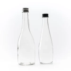 Factory Price Coffee Beverage Bottle Slender Transparent 330ml 11oz Glass Juice Bottles with Aluminum Screw Cap