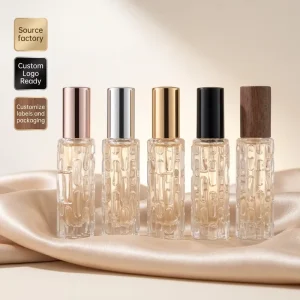 Factory Price Custom Label 10ml Perfume Bottle Bitter Gourd Shaped Glass Spray Refillable High End Full Page Plastic Sealed
