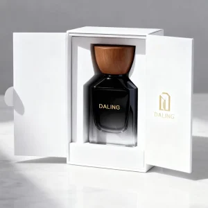 Factory Price Custom Men’s Clear Empty Perfume Bottle 50ml 100ml Crimp Square Luxury Glass Perfume Bottle With Box And Gold Cap