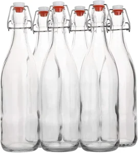 Factory Price Eco Friendly Wine Beer Bottle 350Ml Vodka Round Glass Bottles Flat Empty Glass Bottle