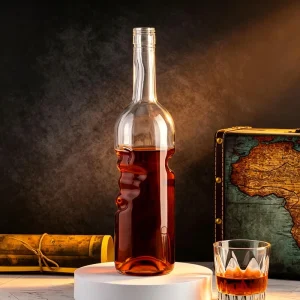 Factory Price Empty Transparent Crystal Glass Spirits Bottle 500ml 700ml 750ml with Engraving