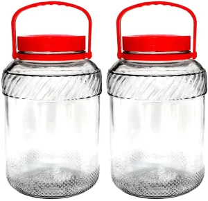 Factory Price Glass Jars With Airtight Lid, Wide Mouth Canning Jars, Glass Canister for Convenient Pour and Fermenting