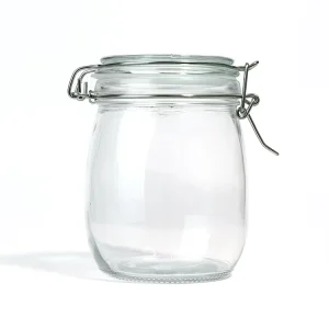 Factory Price Glass Jars with Aluminum Flip Lids Airtight 50ml to 500ml Capacities for Industrial Packaging