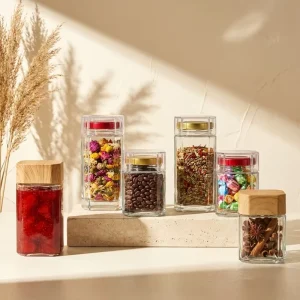 Factory Price Glass Spice Jar 50ml 100ml 200ml 300ml 500ml Customized Size for Dry Food Sauce Packaging