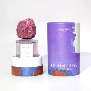 Factory Round Perfume Glass Bottle Crimp Pump Sprayer 30ml 50ml 100ml Perfume Bottle With Jade Stone Cap