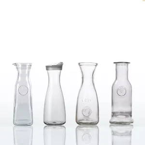 Factory Sale 250ml 500ml 1 Liter Glass Beverage With Plastic Lids Narrow Neck Wide Mouth Juice Water Glass Bottle