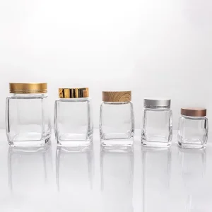 Factory Sealed 500ml Clear Glass Coffee Storage Jar with Transparent Lid