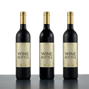Factory Source Dark Green Round Bordeaux Burgundy Glass Wine Bottle 375ml 500ml 750ml