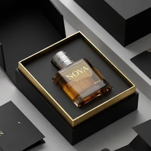 Factory Spot Luxury 30 ml Advanced Perfume Bottle Transparent Texture Stripe Square with Pump Sprayer Seal