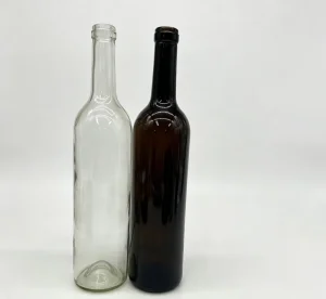 Factory Standard Bordeaux Glass Wine Bottles, Clear Brown, for Wine and Brewery