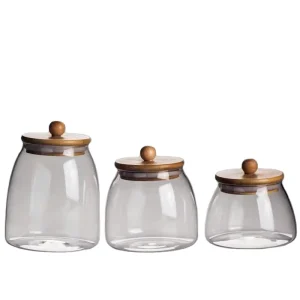 Factory Supplier Glass Storage Jar with Lid