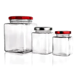 Factory Supply 100ml 150ml 200ml Clear Deep Mouth Straight Sided Round Glass Food Grade Storage Jars Lids for Jam Pickles Jelly