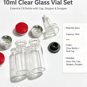 Factory Supply 10ml Amber Clear Glass Vials for Medical Packaging