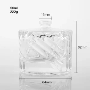 Factory Supply 50ml Colored Glass Perfume Spray Bottle with Pump Sprayer and Decal