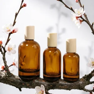Factory Supply Amber and Clear Round Glass Perfume Bottles 30ml 50ml 100ml with Custom Logo