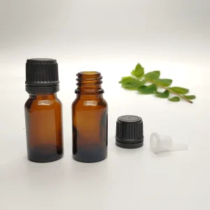 Factory Supply Low Price Glass Dropper Serum Bottle Euro Anti Theft Cap Amber Essential Oil Cylinder with 10ml Capacities