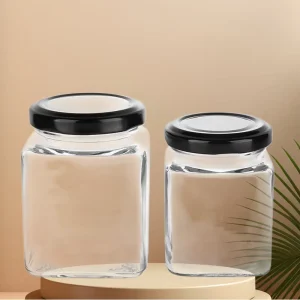 Factory Supply Square Airtight Glass Containers, 50ml to 750ml, for Honey, Bird’s Nest, and Paste Packaging