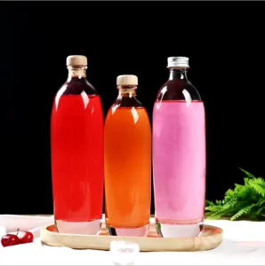 Factory Transparent Frosted Glass Wine and Fruit Wine Bottles with Thickened Glass and Sealed Closure