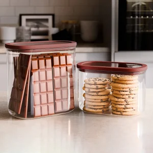 Factory direct Stackable Borosilicate Glass Storage Jars Ideal for Storing Dried Fruits Spices and Ground Coffee