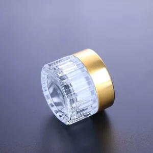 Fancy Empty 20ml 20g Round Clear Glass Cosmetic Cream Jars Packaging With Silver Lid