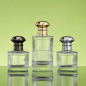 Fancy Glass Perfume Bottle 50ml 100Ml Round Shoulder Glass Spray Bottle for Perfume with Zinc Caps