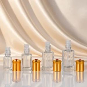 Fancy Polished Octagonal Glass Bottles 3ml 6ml 9ml 12ml for Oud & Essential Oil