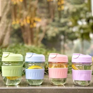 Fashionable Glass Double Cup for Direct Drinking High Value Office & Party for Hiking Serving Milk Tea Coffee & Water