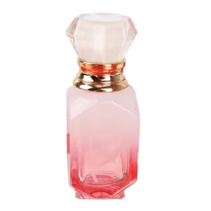 Flat Crystal Glass Perfume Bottle 30ml Mini Screw Pump Dropper Gradient Colors Empty Refillable