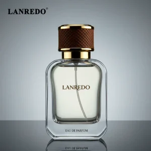 Flat Empty Glass Perfume Spray Bottle 30ml 50ml 100ml With Leather Cap