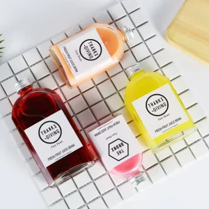 Flat Liquor Alcohol Wine Glass Bottle 50ml 500ml Beverage Glass Bottle in Stock