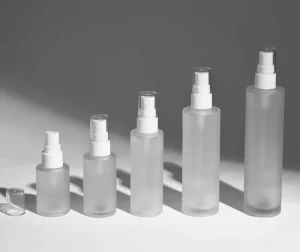 Flat-Shoulder White Frosted Glass Spray Bottle 50ml 120ml Fine Mist Perfume Refillable Travel Spritzer