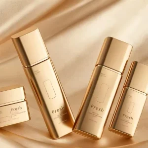 Flat Square Glass Cosmetic Bottle and Jar Set With Custom Cap 30g 50g 30ml 60ml 100ml 120ml