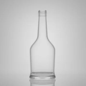 Flint Glass Spirit Bottle with Heavy Base and Cork Cap 75cl for Tequila Vodka Brandy Liquor