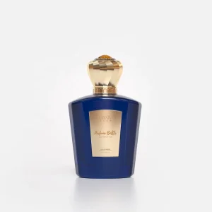 Flocking Luxury Design Custom Logo Unique Shape 50ml Perfume Glass Bottle 50 ml with Gold Cap