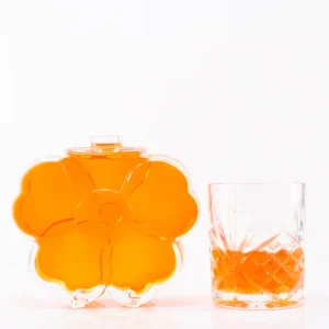 Flower-Shaped 600ml 620g Glass Bottles for Whisky, Vodka, Brandy, Tequila, and Rum