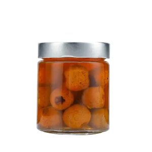 Food Glass Jar with Metal Lid and Custom Logo, 16oz