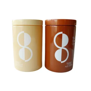 Food Grade 1000ml Glass Gummy Supplement Capsule Jars in Matte White Red and Pink