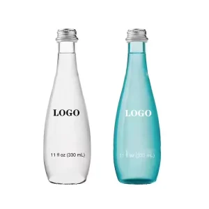 Food Grade 11oz 16oz Empty Glass Bottle for Cold Drink Soda Mineral Water with Cap and Custom Logo