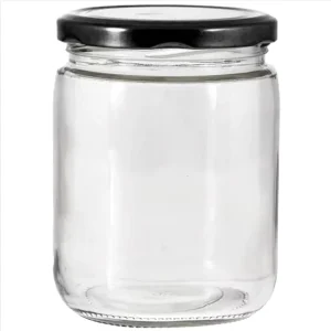 Food Grade 250ml 450ml Round Glass Jars for Honey Pickle Food Canning Storage
