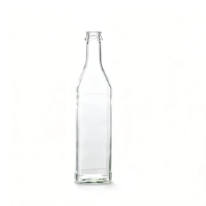 Food-Grade 500ml Square Cooking Wine Glass Bottle with Lid