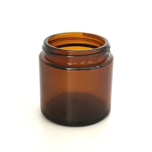 Food Grade Amber Glass Straight Mouth Jar 250ml 500ml 1000ml Leak Proof Storage Container for Honey Jam Cosmetics