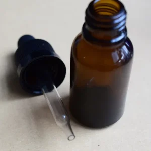Food-Grade Brown Glass Dropper Bottle with Printed Graduation for Homemade Vanilla Extract