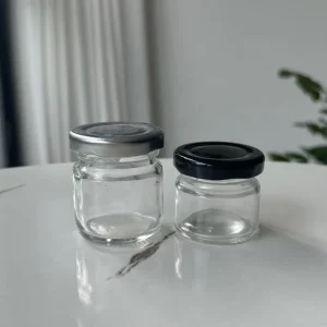 Food Grade Clear Fruit Jam Canning Glass Jars 25ml 50ml Sample Size Honey Jars