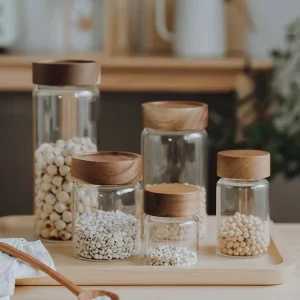 Food Grade Clear Glass Jar with 100ml Capacity for Storage