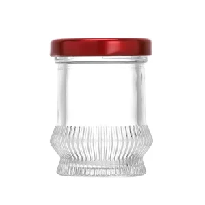 Food Grade Empty 30ml 40ml 50ml 80ml 100ml Clear Glass Honey Jam Bird’s Nest Jars with Screw Metal Lid