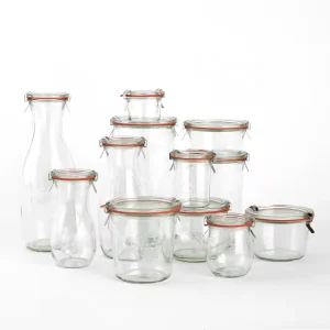 Food-Grade Glass Canning and Preserving Jars with Clips