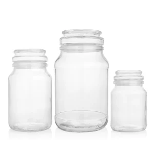 Food Grade Glass Storage Jar with Glass Lid Airtight Canister for Coffee Beans Spices Kitchen Storage Container