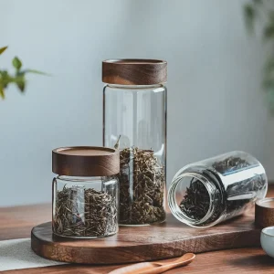 Food-Grade Glass Storage Jar with Sealed Lid for Kitchen Storage