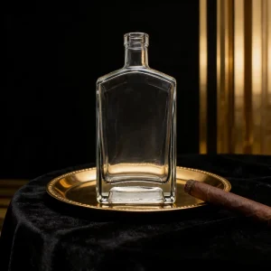 Food-Grade Heat-Resistant 500ml 750ml Glass Bottle for Vodka, Spirits, Liquor, Gin and Rum with Decal Printing