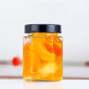 Food-Grade Hexagon Glass Honey and Jam Jar 280ml 380ml